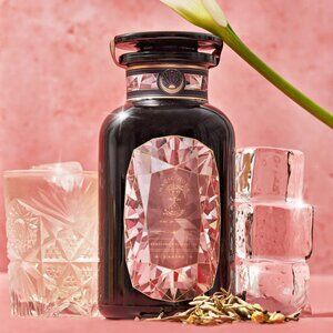 NEW! MAGIC HOUR DIAMOND WHITE TEA IN VIOLET GLASS APOTHECARY JAR 60-75 CUPS